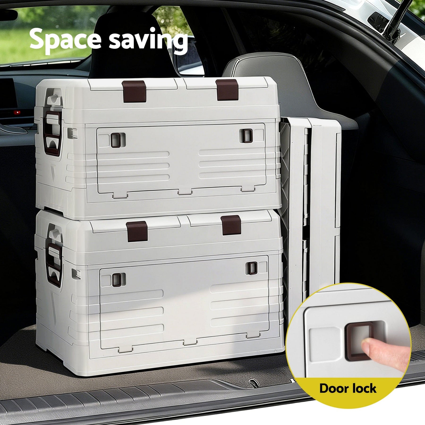 Gardeon 80L Outdoor Storage Box Foldable Camping Collapsible Bins Organizer - SportZone.co.nz