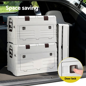 Gardeon 80L Outdoor Storage Box Foldable Camping Collapsible Bins Organizer - SportZone.co.nz