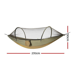 Gardeon Hammock Chair Metal Stand Outdoor Furniture Black - SportZone.co.nz