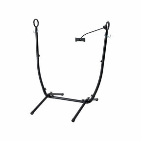 Gardeon Hammock Chair Stand Iron Frame w/ Phone Holder Black - SportZone.co.nz