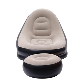 Gardeon Inflatable Chair with Ottoman Air Sofa Blow Up Air Chair for Camping with Pump - SportZone.co.nz