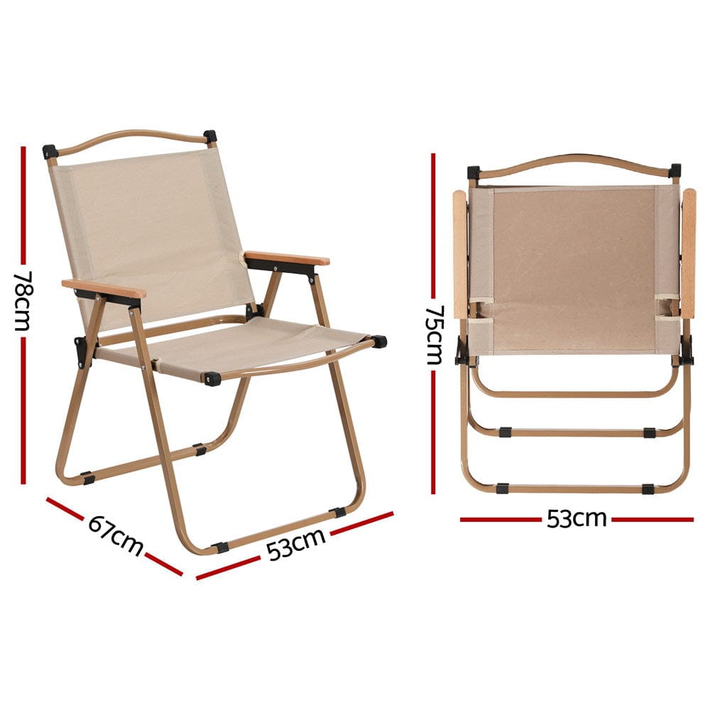 Gardeon Outdoor Camping Chairs Portable Folding Beach Chair Patio Furniture - SportZone.co.nz