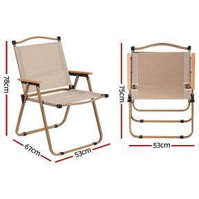 Gardeon Outdoor Camping Chairs Portable Folding Beach Chair Patio Furniture - SportZone.co.nz