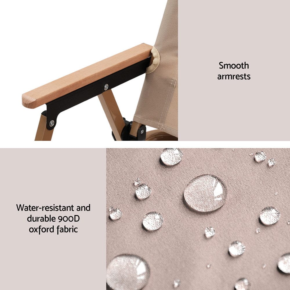 Gardeon Outdoor Camping Chairs Portable Folding Beach Chair Patio Furniture - SportZone.co.nz