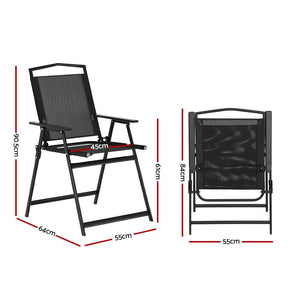 Gardeon Outdoor Chairs Portable Folding Camping Chair Steel Patio Furniture - SportZone.co.nz