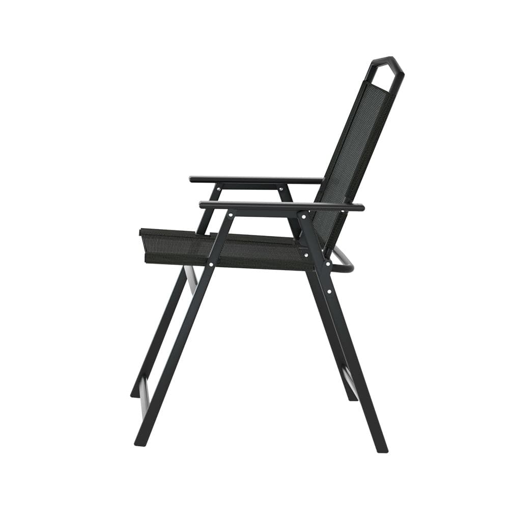 Gardeon Outdoor Chairs Portable Folding Camping Chair Steel Patio Furniture - SportZone.co.nz
