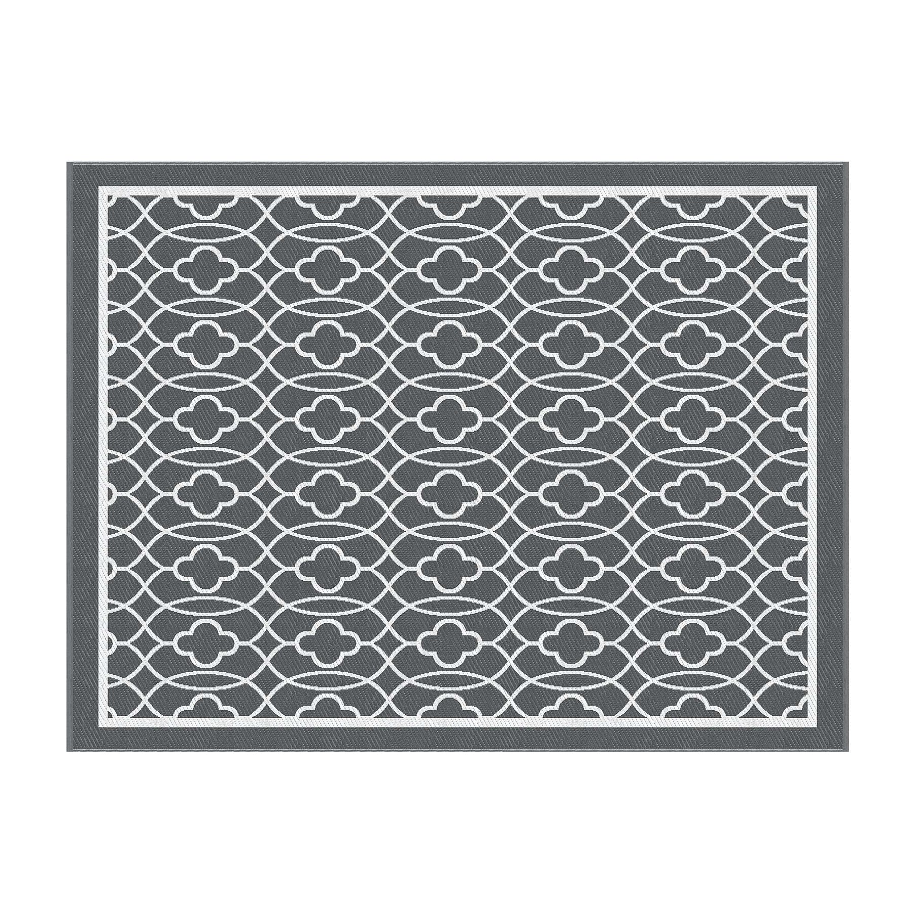 Gardeon Outdoor Rugs 274x366cm Large Carpet Reversible Area Mat PP Dual - Sided Patio Rug - SportZone.co.nz