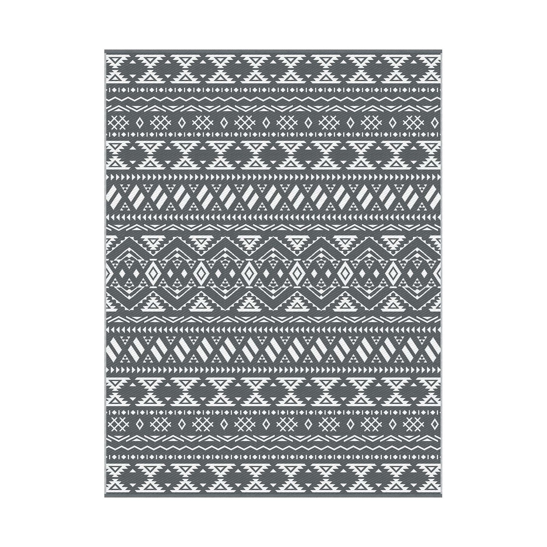 Gardeon Outdoor Rugs 274x366cm Large Carpet Reversible Area Mat PP Dual - Sided Patio Rug Bohemian - SportZone.co.nz