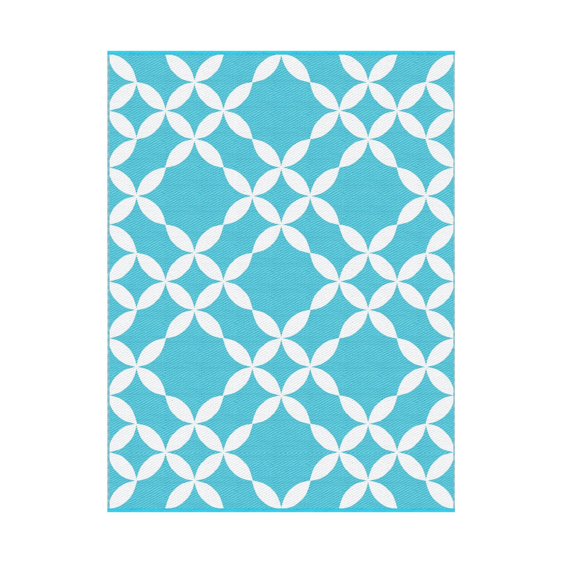 Gardeon Outdoor Rugs 274x366cm Large Carpet Reversible Area Mat PP Dual - Sided Patio Rug Light Blue - SportZone.co.nz