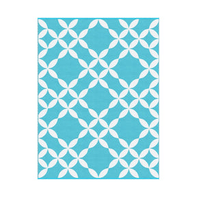 Gardeon Outdoor Rugs 274x366cm Large Carpet Reversible Area Mat PP Dual - Sided Patio Rug Light Blue - SportZone.co.nz