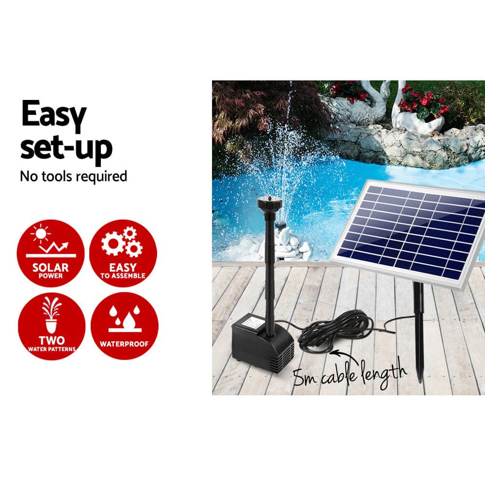 Gardeon Solar Pond Pump Submersible Water Fountain Kit 6.6FT - SportZone.co.nz