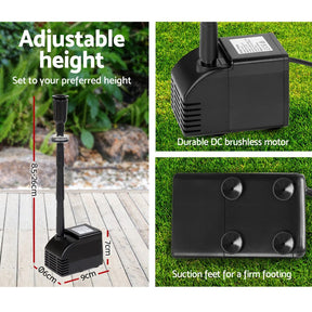Gardeon Solar Pond Pump Submersible Water Fountain Kit 6.6FT - SportZone.co.nz