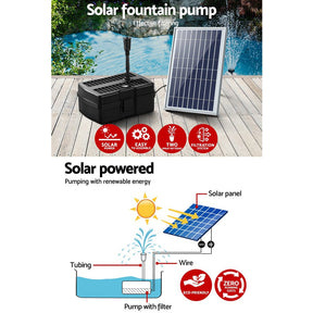 Gardeon Solar Pond Pump Water Fountain Filter Box Submersible Outdoor Pool 6.6FT - SportZone.co.nz