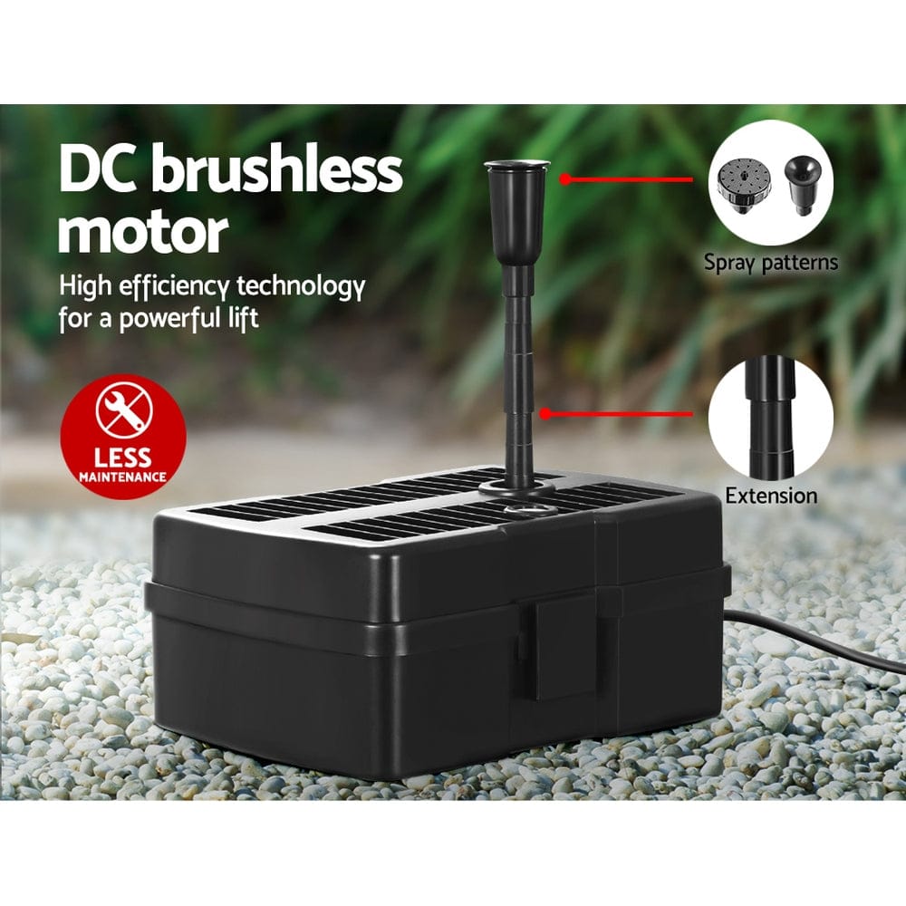 Gardeon Solar Pond Pump Water Fountain Filter Box Submersible Outdoor Pool 6.6FT - SportZone.co.nz