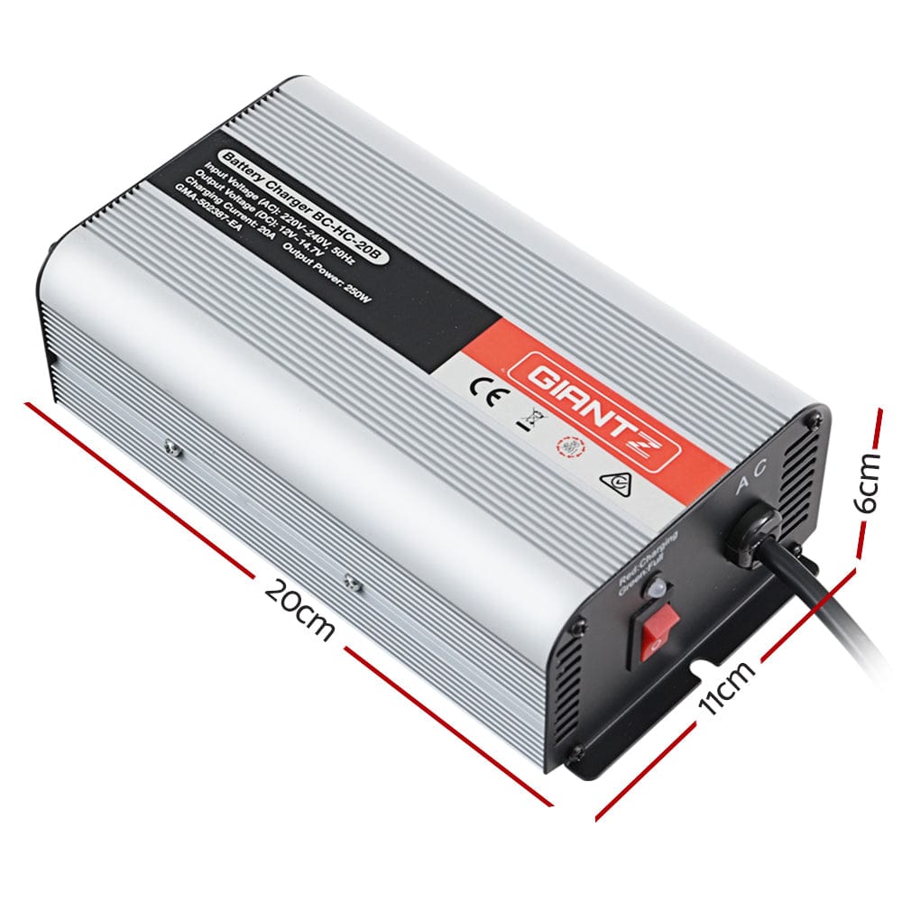 Giantz 12V 20A Car Battery Charger Inverter 20 Amp ATV 4WD Boat Caravan - SportZone.co.nz