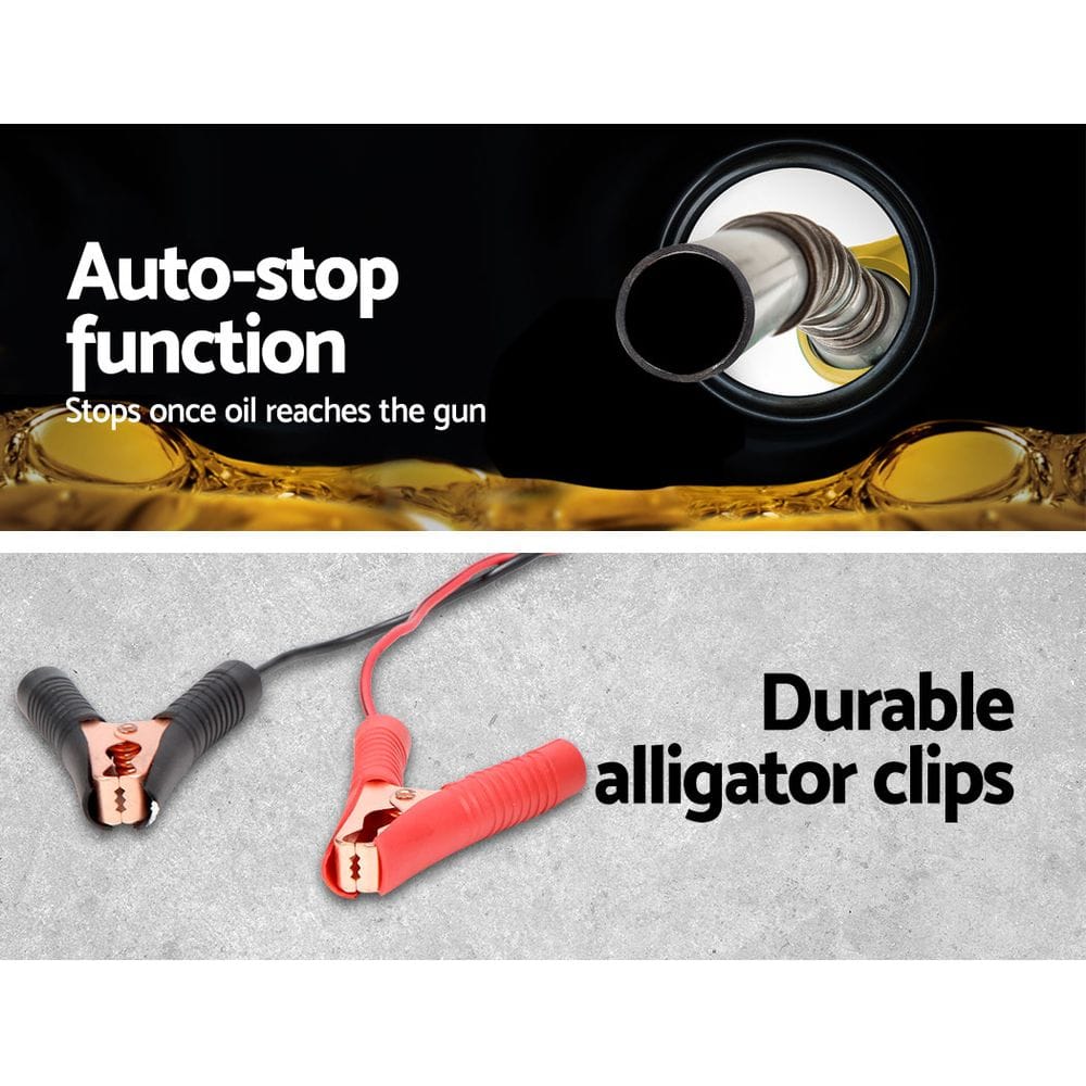 Giantz 12V Diesel Transfer Pump Extractor Oil Fuel Electric Bowser Auto Display - SportZone.co.nz