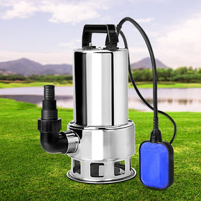 Giantz 1800W Submersible Dirty Water Pump Bore Tank Well Steel Automatic Clean - SportZone.co.nz