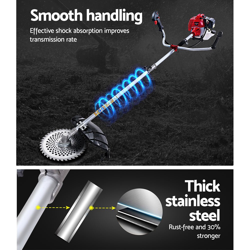 Giantz 2 Stroke Pole Chainsaw Petrol Hedge Trimmer Tree Pruner 7 In 1 - SportZone.co.nz