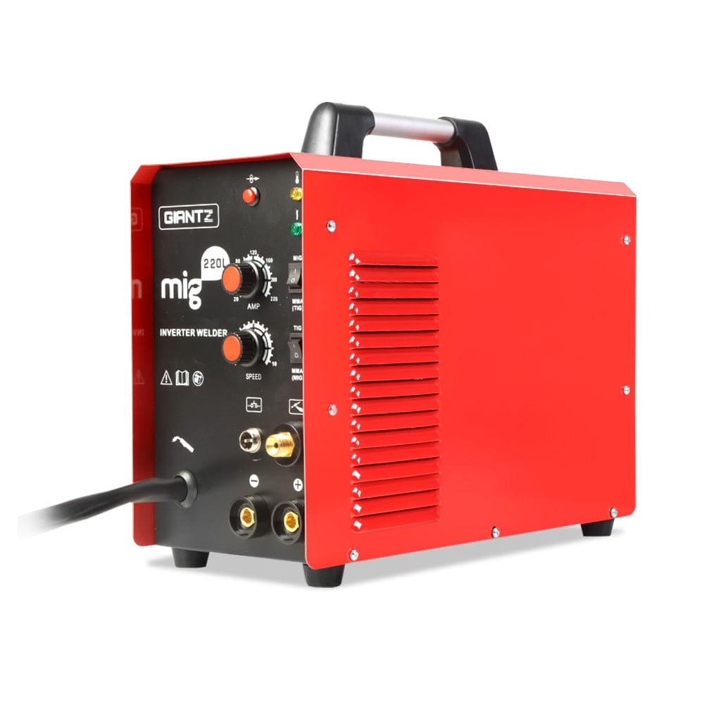 Giantz 220 Amp Inverter Welder MMA MIG DC Gas Gasless Welding Machine Portable - SportZone.co.nz