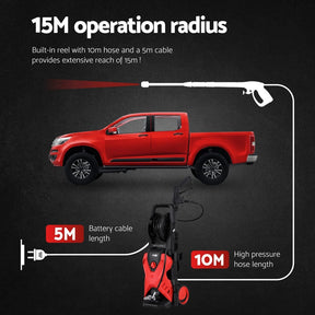 Giantz 2400PSI High Pressure Washer Electric Water Cleaner Pump 10M Jet Hose Gurney - SportZone.co.nz