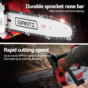 Giantz 25cc Petrol Chainsaw 10" Bar E - Start Tree Pruning Chain Saw - SportZone.co.nz