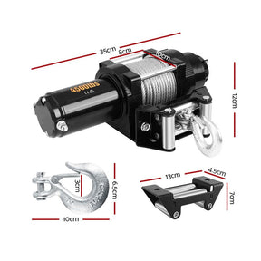 Giantz 4WD Electric Car Winch 4500LBS/2041KG - SportZone.co.nz