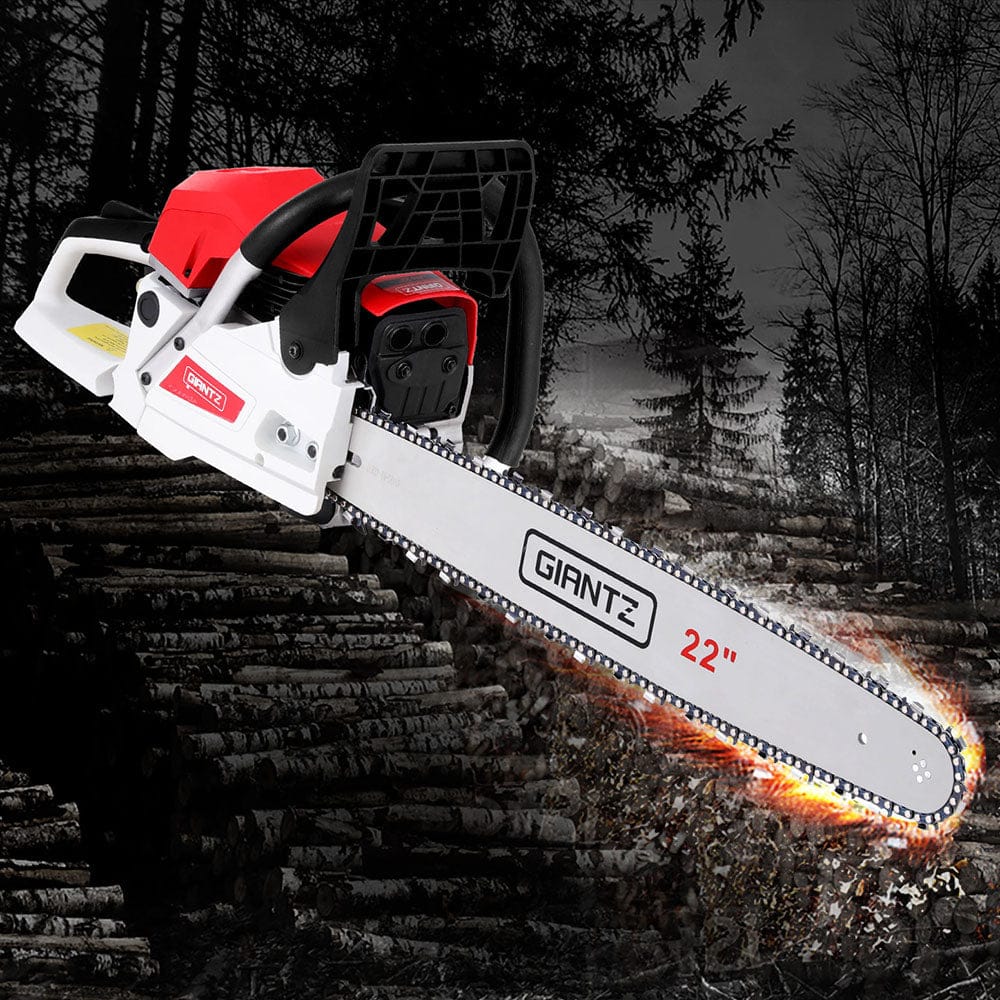 Giantz 74cc Petrol Chainsaw 22" Bar E - Start Tree Pruning Chain Saw - SportZone.co.nz