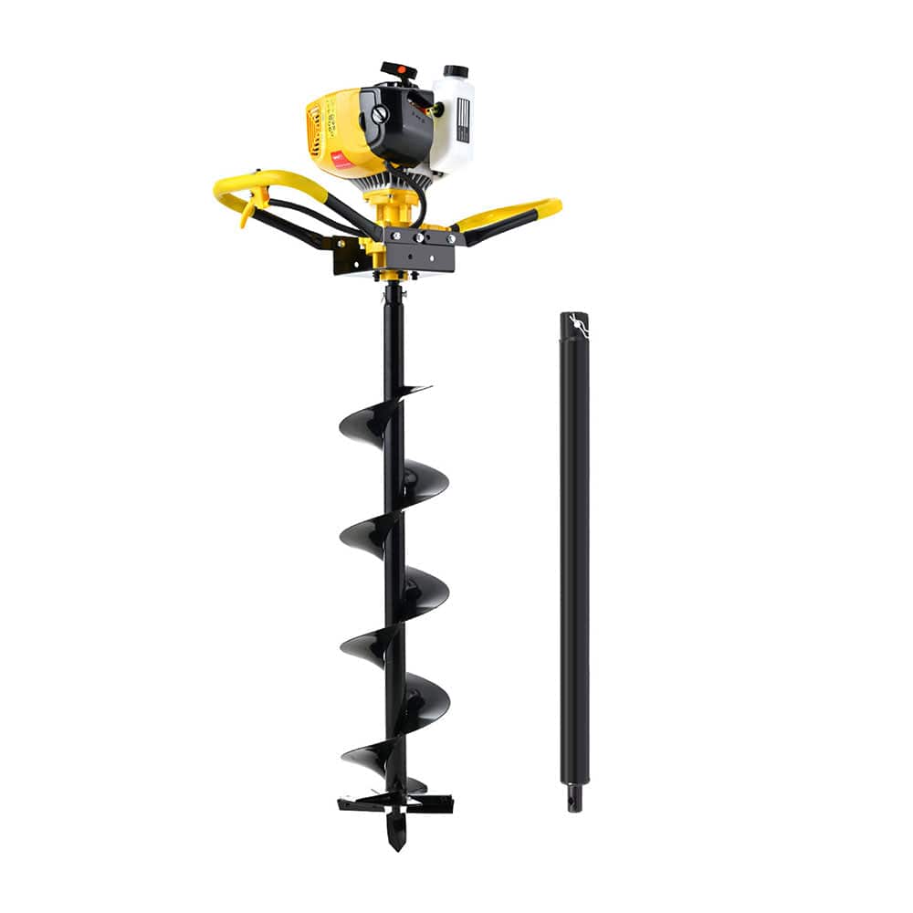 Giantz 74CC Post Hole Digger 200mm Petrol Drill Auger Extension Bits - SportZone.co.nz