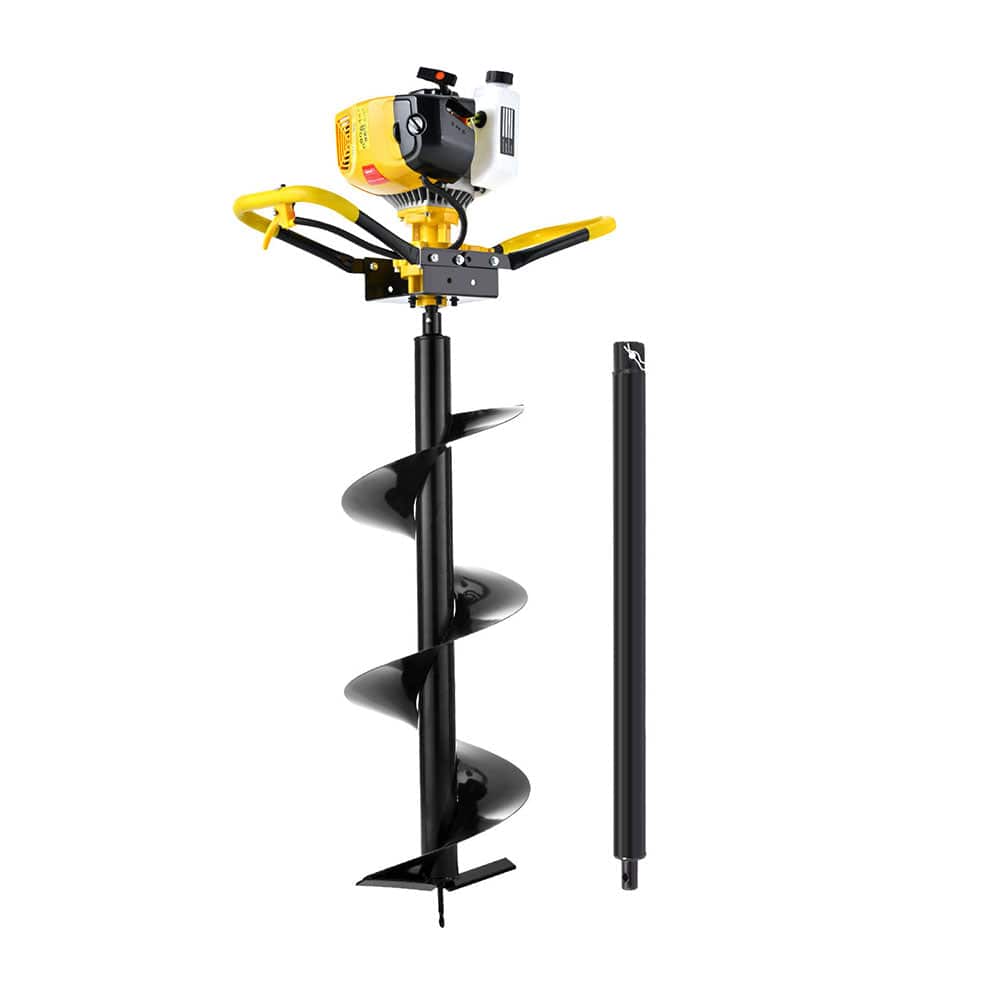 Giantz 74CC Post Hole Digger 300mm Petrol Drill Auger Extension Bits - SportZone.co.nz