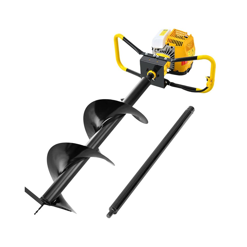 Giantz 74CC Post Hole Digger 300mm Petrol Drill Auger Extension Bits - SportZone.co.nz