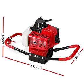 Giantz 80CC Petrol Post Hole Digger Motor Only Engine Red - SportZone.co.nz