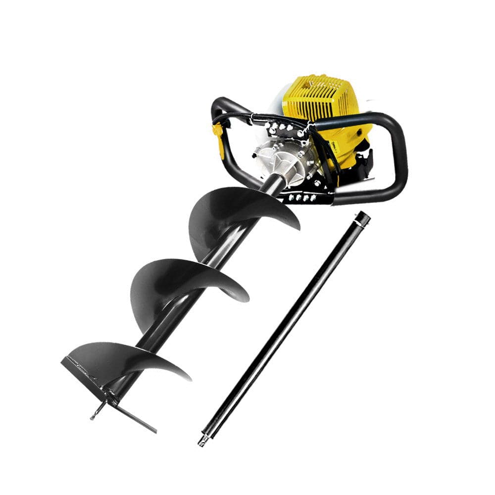 Giantz 80CC Post Hole Digger 300mm Petrol Drill Auger Extension Bits - SportZone.co.nz