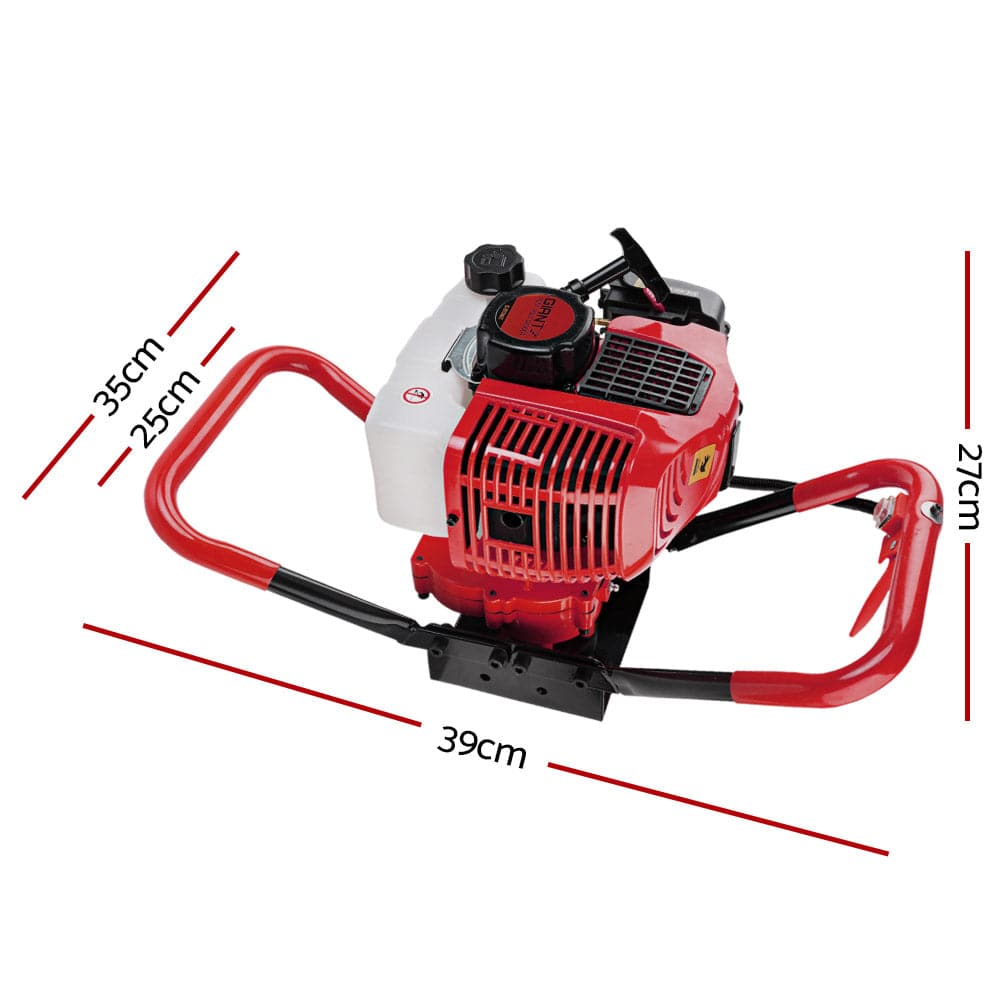 Giantz 80CC Post Hole Digger Motor Only Petrol Engine Red - SportZone.co.nz
