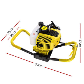 Giantz 80CC Post Hole Digger Motor Only Petrol Engine Yellow - SportZone.co.nz