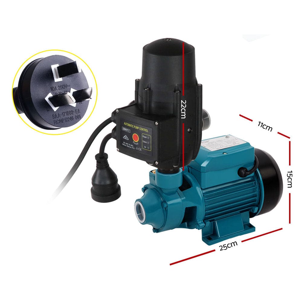 Giantz Auto Peripheral Pump Clean Water Garden Farm Rain Tank Irrigation QB60 - SportZone.co.nz