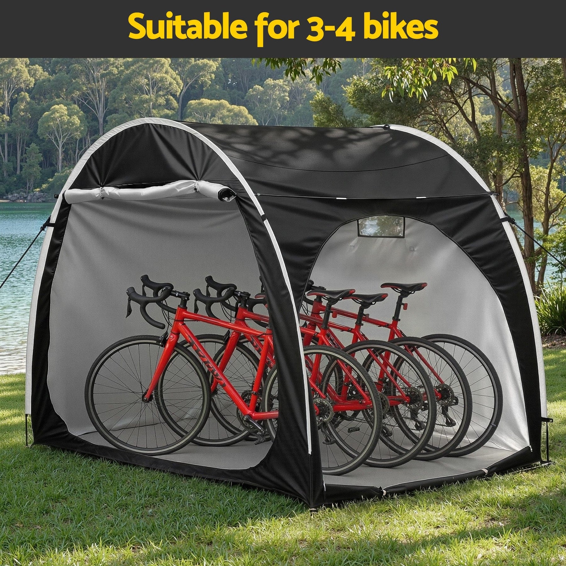 Giantz Bike Storage Tent Outdoor Waterproof UV Resistant Shelter w/ Ventilation - SportZone.co.nz