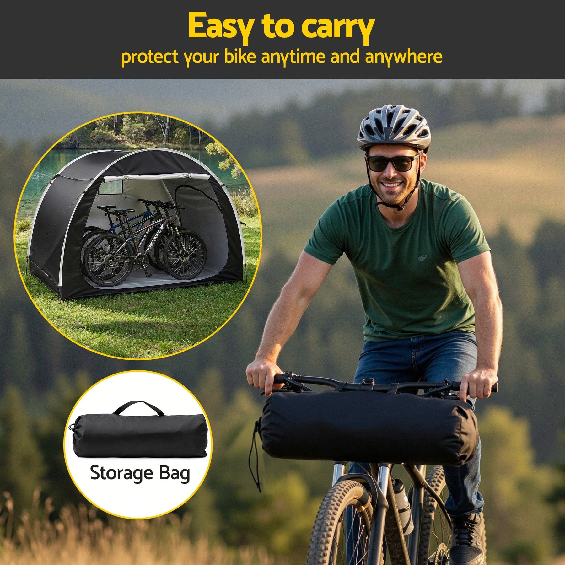 Giantz Bike Storage Tent Outdoor Waterproof UV Resistant Shelter w/ Ventilation - SportZone.co.nz
