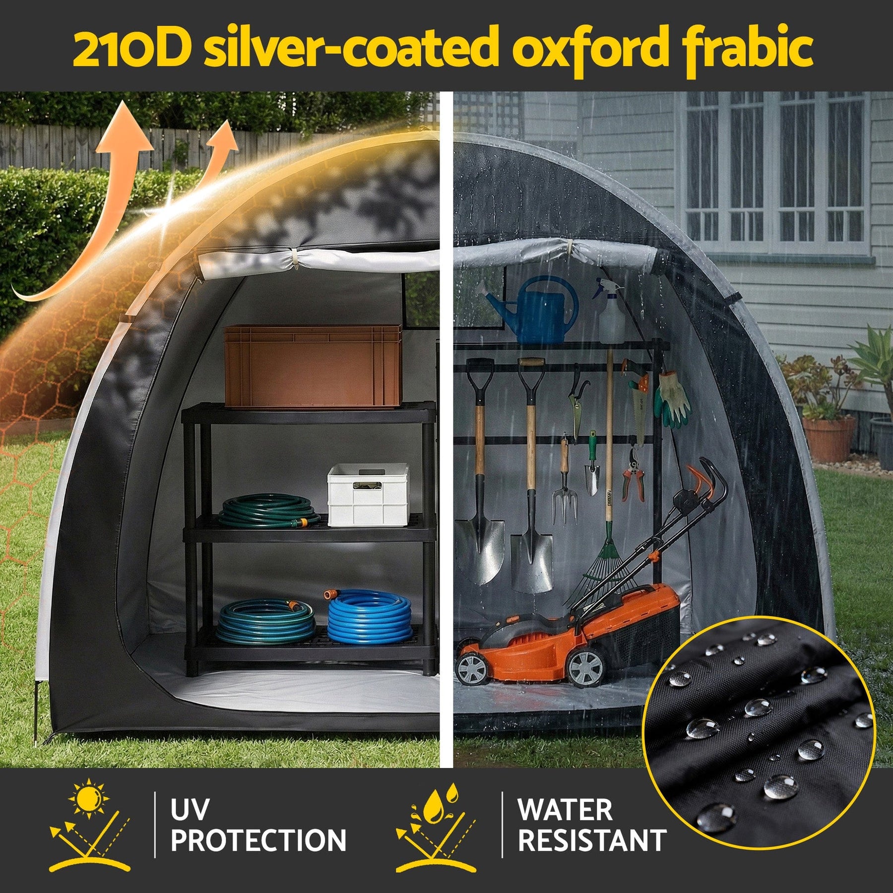 Giantz Bike Storage Tent Outdoor Waterproof UV Resistant Shelter w/ Ventilation - SportZone.co.nz