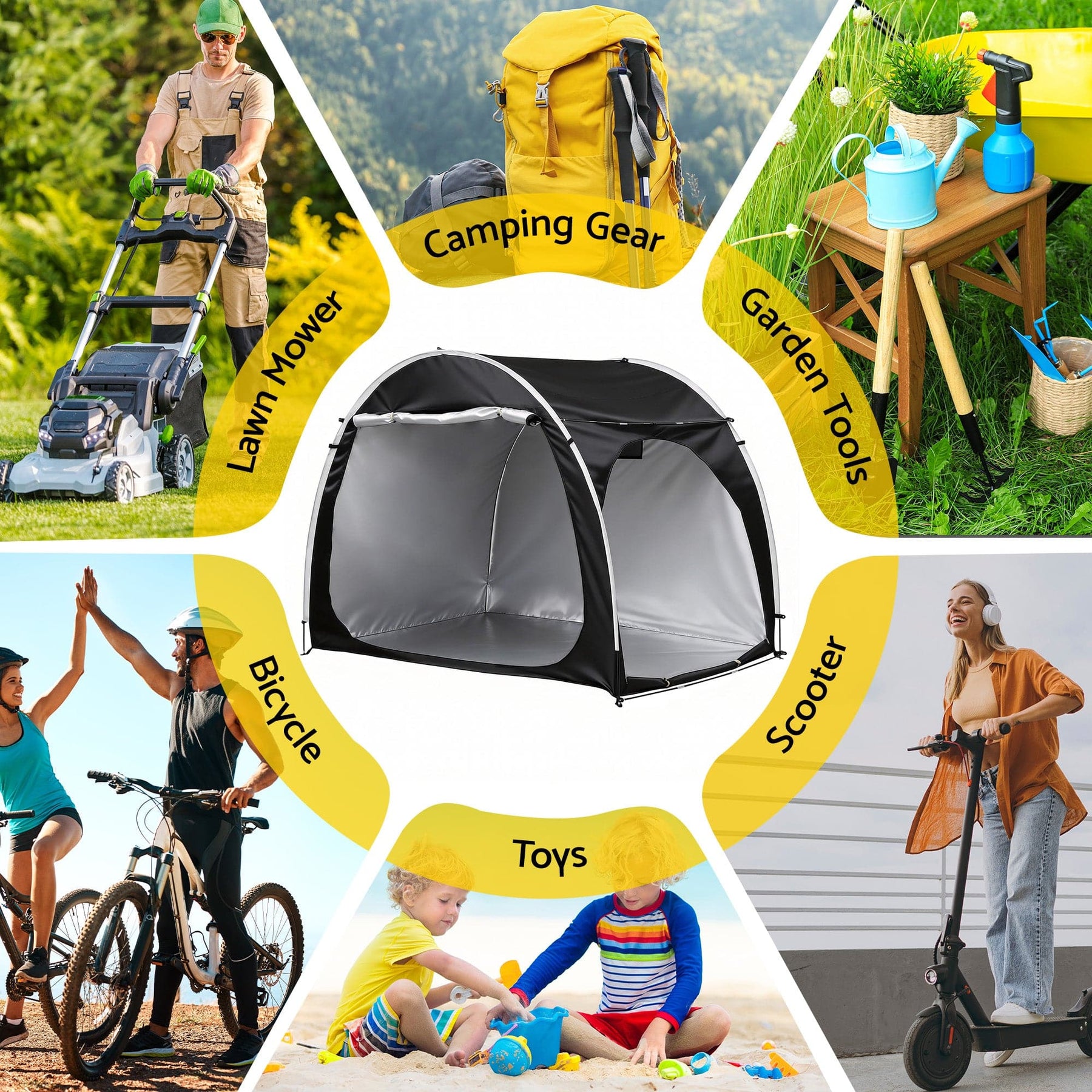 Giantz Bike Storage Tent Outdoor Waterproof UV Resistant Shelter w/ Ventilation - SportZone.co.nz