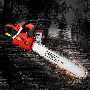 Giantz Chainsaw Petrol 52CC 20" Bar Commercial E - Start Pruning Chain Saw - SportZone.co.nz