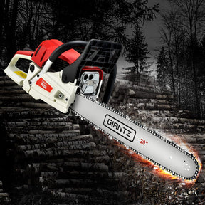 Giantz Chainsaw Petrol 62CC 20" Bar Commercial E - Start Pruning Chain Saw - SportZone.co.nz