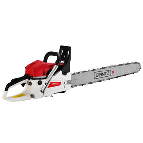 Giantz Chainsaw Petrol 62CC 24" Bar Commercial E - Start Pruning Chain Saw - SportZone.co.nz