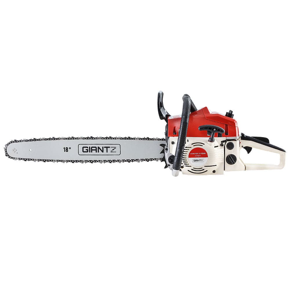 Giantz Chainsaw Petrol 75CC 18" Bar Commercial E - Start Pruning Chain Saw - SportZone.co.nz