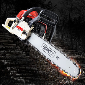 Giantz Chainsaw Petrol 75CC 18" Bar Commercial E - Start Pruning Chain Saw - SportZone.co.nz