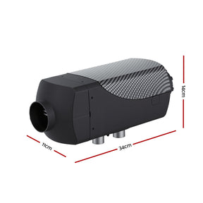 Giantz Diesel Air Heater 12 - 24V 2KW LCD Display Remote Control for Car Bus RV Indoor Black - SportZone.co.nz