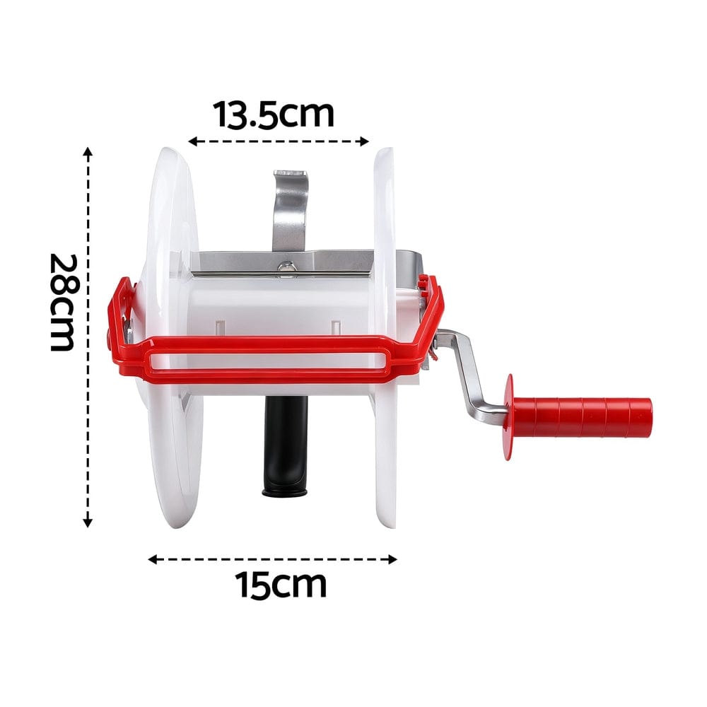 Giantz Electric Fence Reel Geared Portable Polywire Fencing Farm White - SportZone.co.nz
