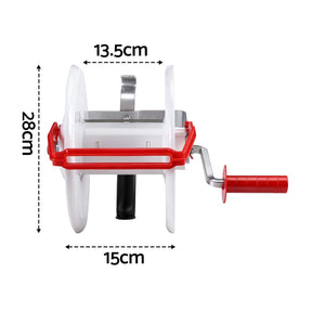 Giantz Electric Fence Reel Geared Portable Polywire Fencing Farm White - SportZone.co.nz