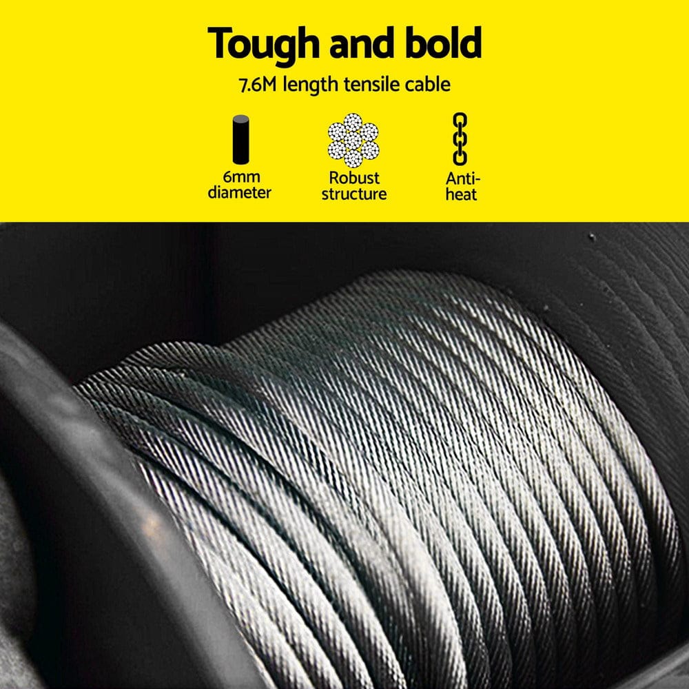 Giantz Electric Hoist Winch 500KG Wired/Wireless Remote Control - SportZone.co.nz