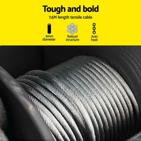 Giantz Electric Hoist Winch 500KG Wired/Wireless Remote Control - SportZone.co.nz