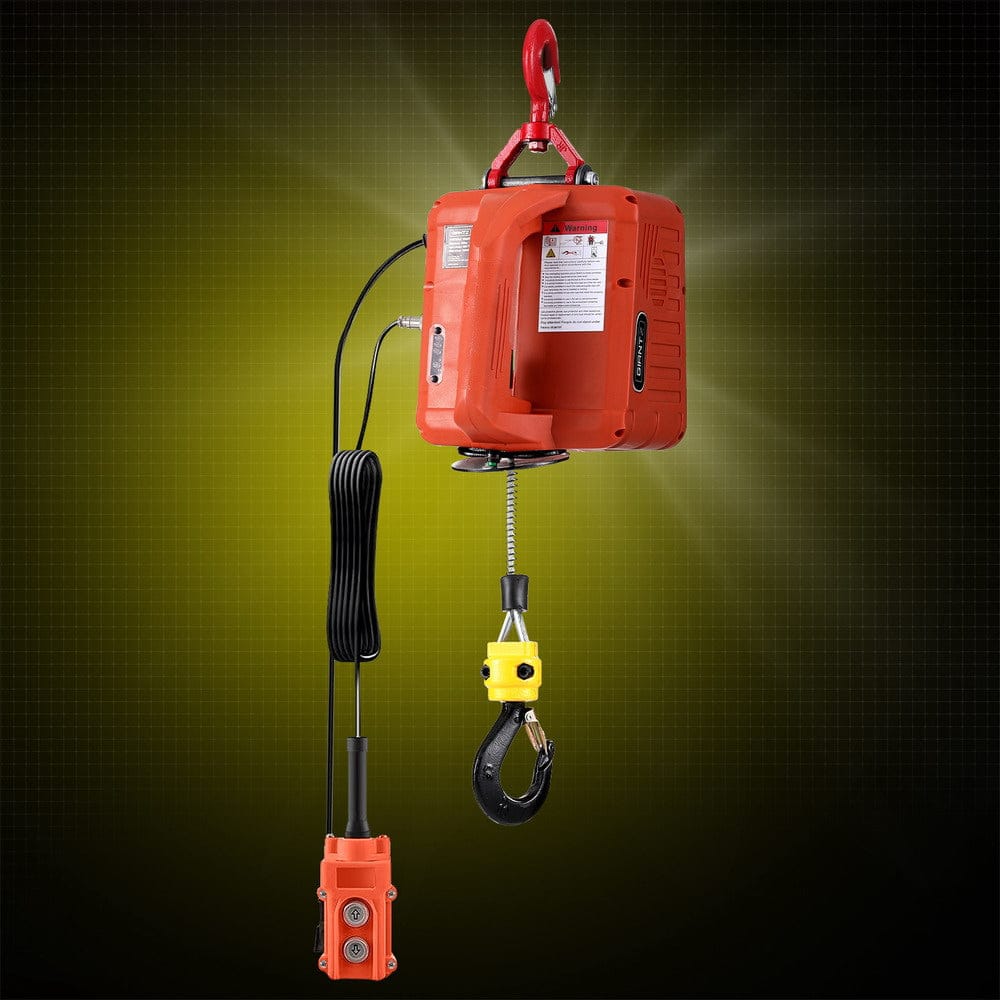 Giantz Electric Hoist Winch 500KG Wired/Wireless Remote Control - SportZone.co.nz